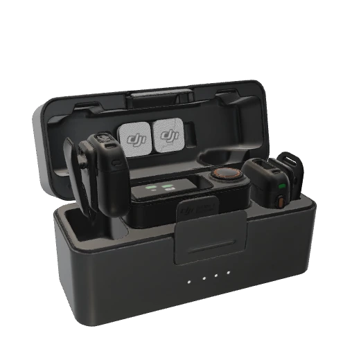 Maqueta 3D de los micrófonos DJI Mic 3
