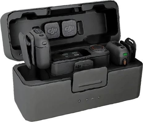 Maqueta 3D de los micrófonos DJI Mic 3