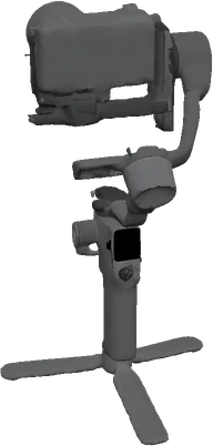 Maqueta 3D del estabilizador DJI RS 4 Mini con una cámara montada