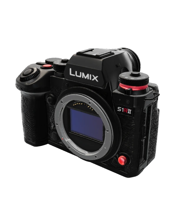 Maqueta 3D de la cámara Lumix S1R II